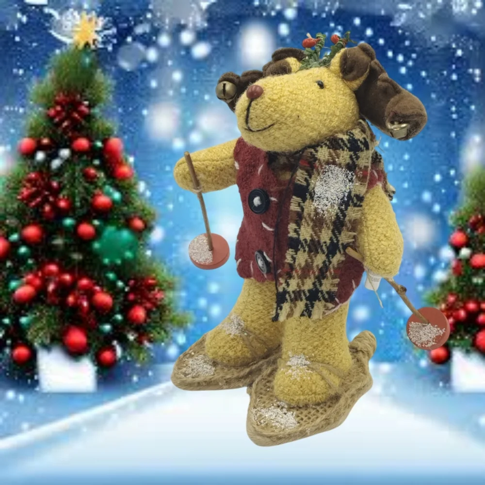 🎄10/$20. Stuffed Bear with Snow Shoes Christmas Ornament